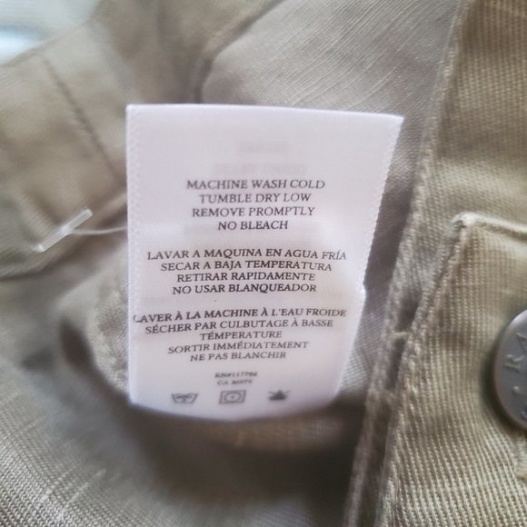 NWT Rails Cargo Pants Linen Military Utility Ankle 90s Olive Green Size XS - Picture 5 of 5